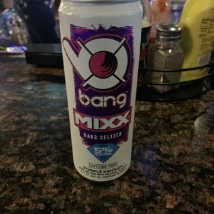 Yummy Bang Mixx alcoholic drink  Purple kiddles. It tastes like skittles.