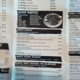 Menu page two