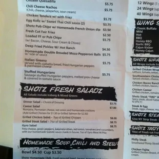 Menu page one