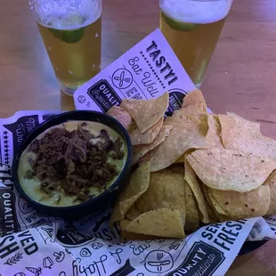 Awesome Firey Green Chile Queso (w/brisket)