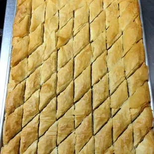 a tray of baklaa