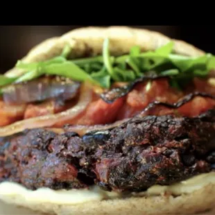 Inspired by my awesome Vegan friend in Ca Dominique! I am all Shouk up with this Veggie Burger! Delicious! 12/3/23. Bethesda, Maryland.