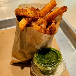Shouk spice fries (tastes like any other standard seasoned fries)