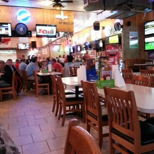 the inside of a restaurant