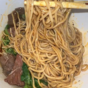 Beef egg noodle