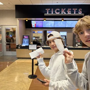 Us outside the theatre after they kicked us out