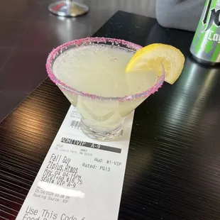 Relaxing in the lounge before the movie starts.