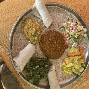 Ethiopian vegetarians combo.