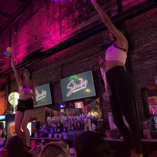 Dancing on the bar