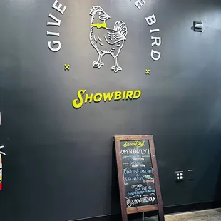 a sign for a restaurant