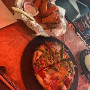 Mild Wings + Pizza