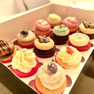 a box of cupcakes