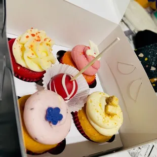 a box of cupcakes