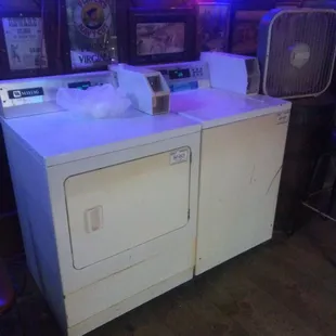 In case you wanna do laundry while you drink.