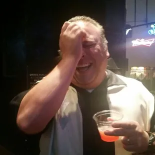 My buddy Jon was laughing so hard he was crying. This was all of our faces during the show.