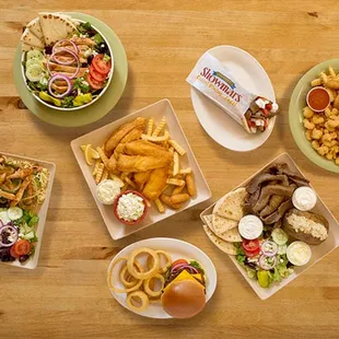 a variety of food items