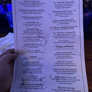 Menu but they also offer daily specials that aren&apos;t on the menu