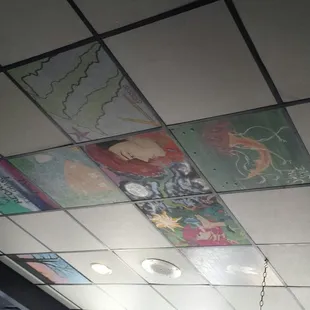 Ceiling tile artwork