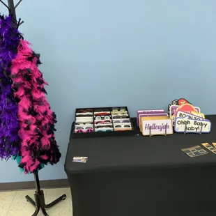 Prop table before the event (obviously)