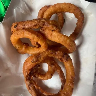 Over done onion rings