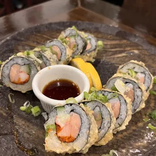 Deep fried salmon roll