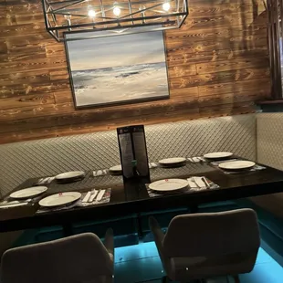 interior, sushi and sashimi