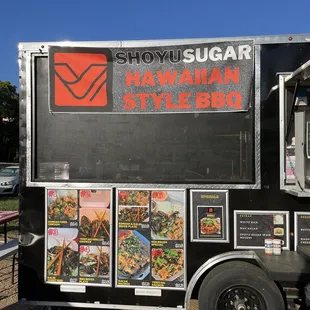a food truck parked in a parking lot