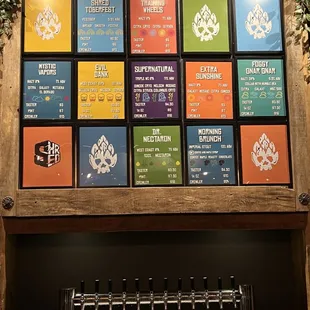 Beers on tap