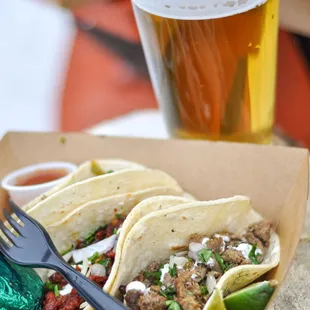 A trio of our street tacos with your favorite proteins make the best post-mountain meal.