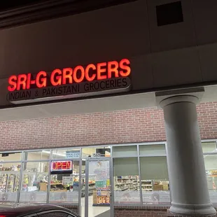 a car parked in front of a store
