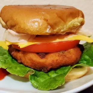 Aloo Tikki (Potato Patty) Burger