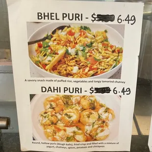 a menu for a restaurant