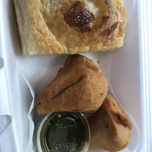 Samosas and another item also excellent. Reasonable prices too!