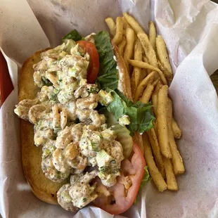 Creole shrimp salad roll