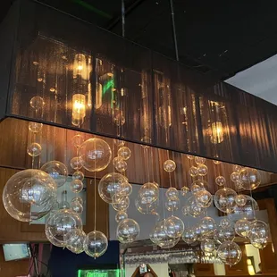 Fun lighting by the bar