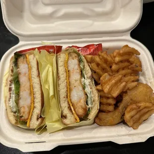 Classic shrimp burger