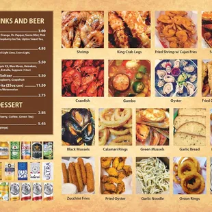 Back of Menu as of 11.19.2022