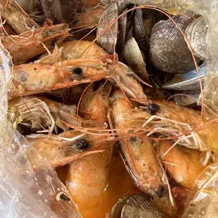 Shrimp and clams