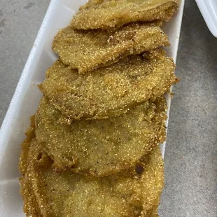 a tray of fried food