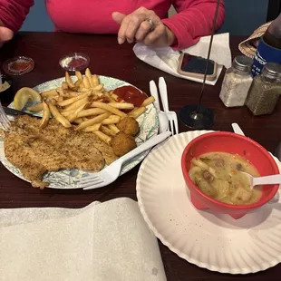 Grilled flounder and jalapeno soup