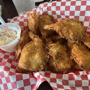 Coconut shrimp with slaw. Delicious!