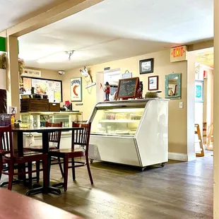 the inside of a restaurant