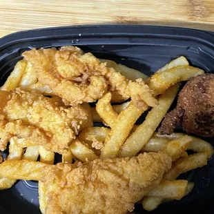 Kids portion fish. I ate one piece already.