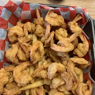 Tuesday special 30 fried shrimp and two sides for $10.99