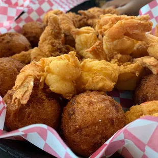 Shrimp and Hushpuppies.