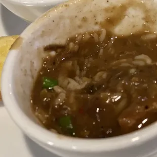 Gumbo half eaten