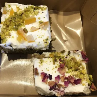 Flavors of India and Matcha Pistachios- box of 2 slices