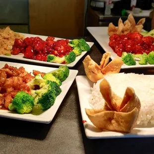 a variety of dishes