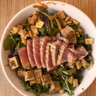 Ahi Tuna Salad with tofu added
