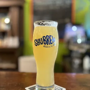 a glass of beer